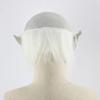 Halloween Long-haired Ghost Face Mask Scary Latex Headband Hat Dance Performance Props White-haired Old Demon