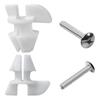 2 шт. Винты и болты для сиденья унитаза Пластиковые крепежные элементы для установки сиденья унитаза Коррозионностойкая фурнитура
