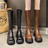 Thick Heel Thick Sole Women's Boots 2025 Autumn and Winter New Models But Knee Show Legs Long Knight Boots Internet Celebrity Wear Thin Boots Tide