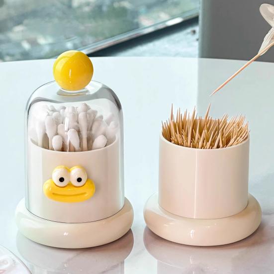 Мультяшная зубочистница со съемной пылезащитной крышкой, пластиковая зубочистка, стоматологическая