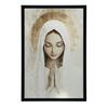 Modlitwa Maryi W Ciszy Modlitwa Maryi W Ciszy, 40X50 Cm, Rama Aluminiowa Złota, Papier Matowy 230 Gsm
