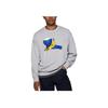 Uniqlo Kaws X Warhol Коллаборация Осень/Зима 24 Мультяшный Графический Принт Свитшот с Круглым Вырезом Унисекс Свитшот Серый 472951-03