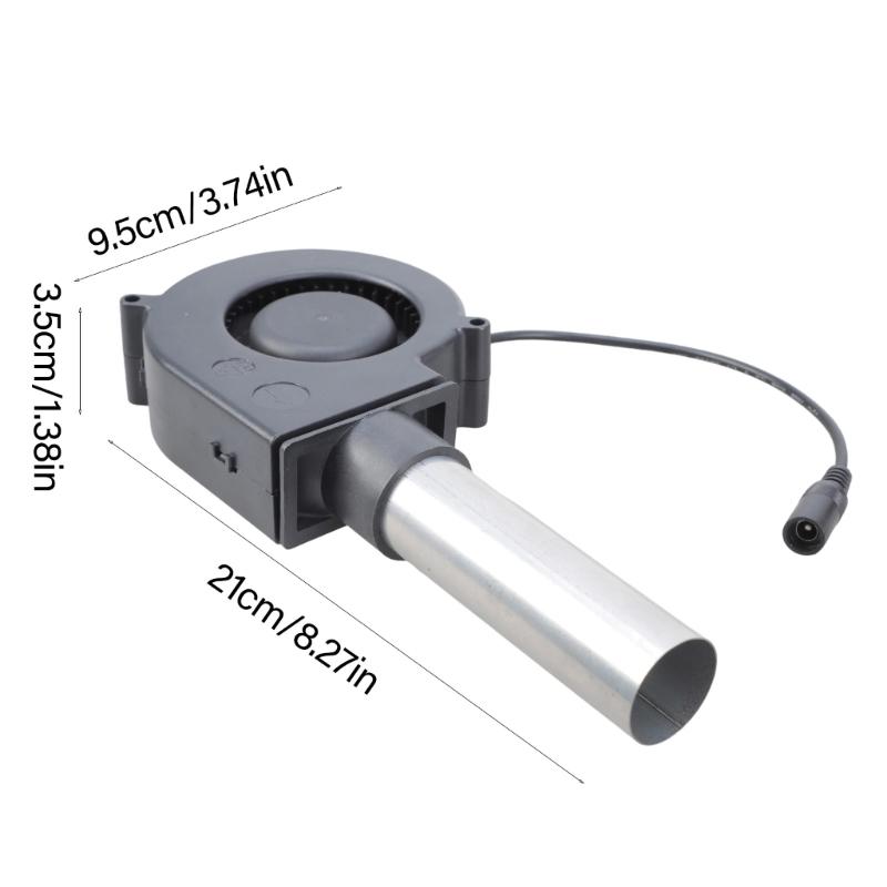 Регулируемая скорость 12В вентилятор 5500 об/мин высокий CFM для вентиляции дровяной печи, для кемпинга на открытом воздухе, совместим с металлическим воздуховодом