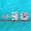 Цвет D 0,1-3CT Сертифицированные Vvs серьги-гвоздики с муассанитом для женщин Классические лабораторные серьги-гвоздики Daismond для невесты и невесты из стерлингового серебра 925 пробы