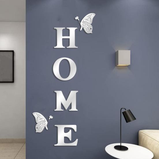 6 шт. наклейки на стену с зеркалом в виде бабочки, легко наносятся, без остатка, самоклеящиеся, отражающие солнечный свет, съемные зеркальные наклейки