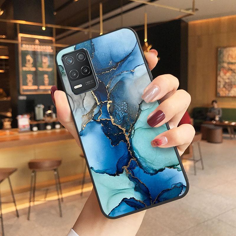 Чехол для телефона с синим мрамором для OPPO Realme 8 7 6 5 C3 C21 C20 C21Y C11 X50 X3 SuperZoom F19 A94 A74 A91 A53S A54 A15 A11