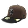 Кепка New Era 59Fifty ONSPOTZ SD 7 San Diego Padres, двухцветная, эксклюзивная, грецкий орех/черный, с козырьком 1/2",