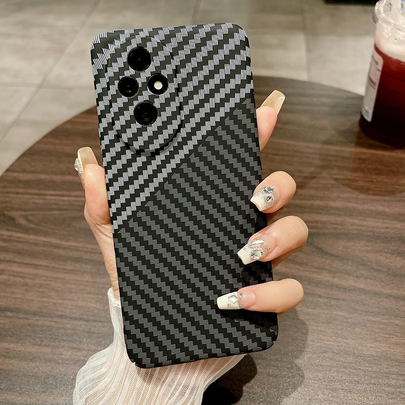 Чехол для Honor 200 5G, текстура углеродного волокна, противоударный, жесткий ПК, чехол для телефона