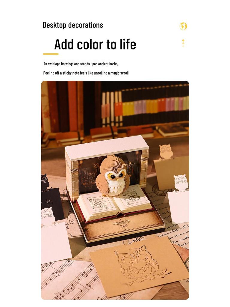 Harry Potter Magic Eagle 3D Paper Sculpture Sticky Notes Ornament