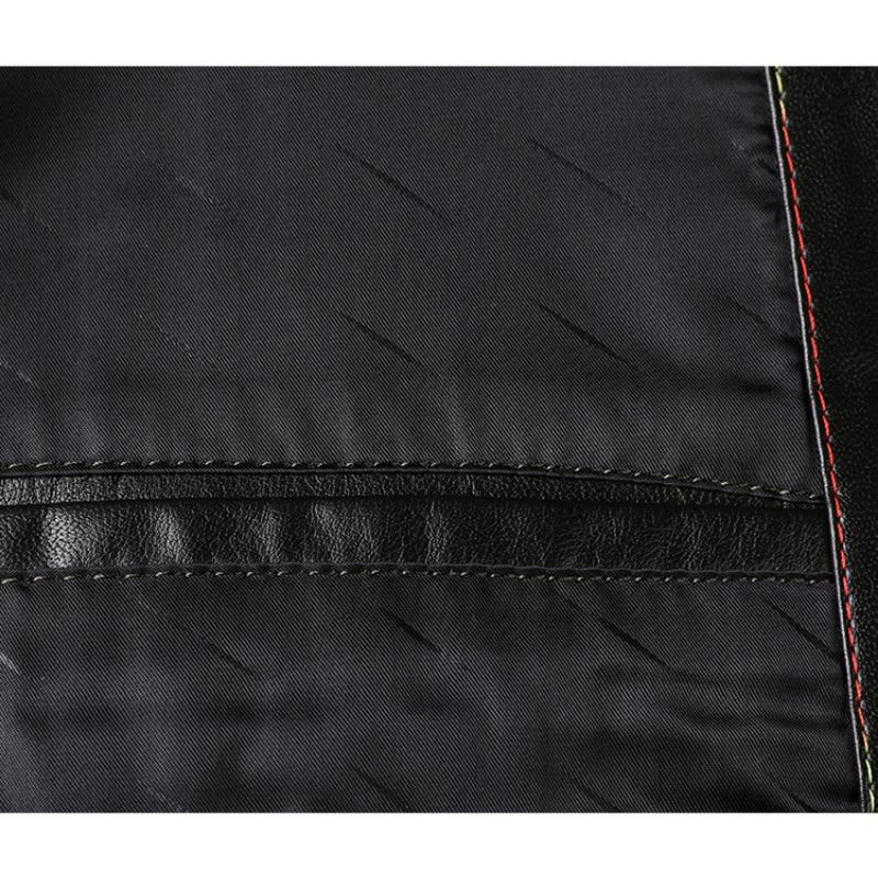 Кожаная куртка, мужская осенне-зимняя новая мужская куртка с воротником-стойкой, мягкая кожаная куртка, мужская свободная повседневная кожаная куртка