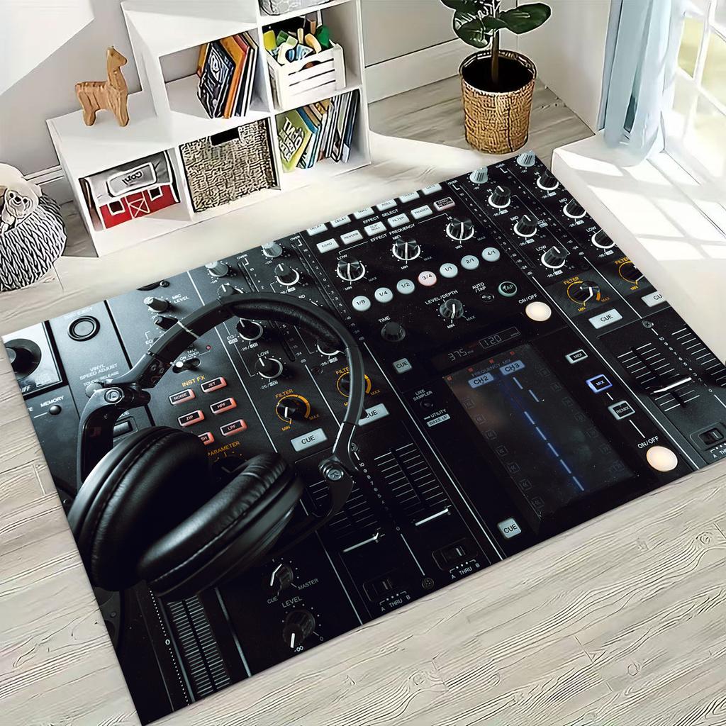 Виниловая пластинка Музыка DJ Экран Лента Ковер Коврик для Гостиной Дивана Спальни Дома Придверный Коврик Декор, Большой Детская Игра Нескользящий Напольный Коврик