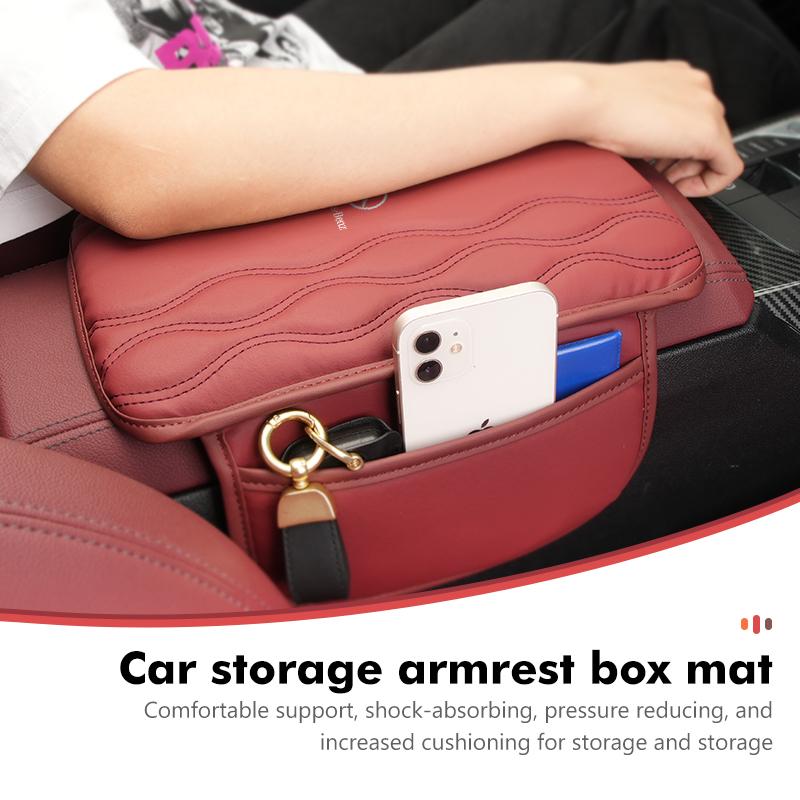 Car Center Armrest Box Cushion Console Mat Armrest Storage Pad For Benz AMG A C E S G Class W201 W210 W108 W204 W205 W203 NOQRS1