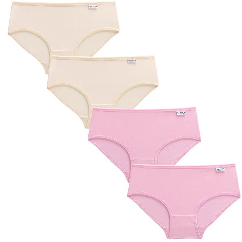 4 шт./лот детские трусики для девочек конфетного цвета хлопковые женские трусики 12-18 лет
