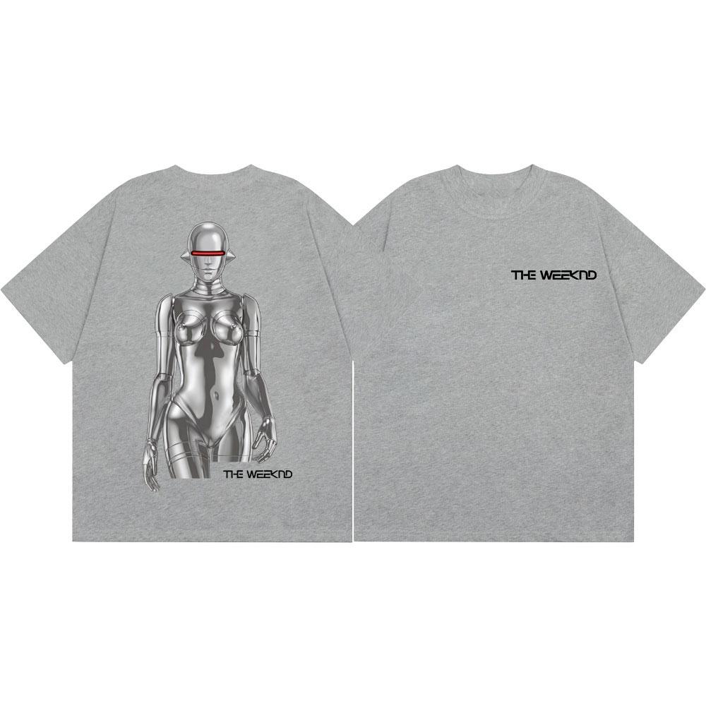 Rapper The Weeknd Merch T-shirts Men Women Clothing Fashion Hip Hop Short Sleeve T Shirt High Quality Cotton Oversized T-shirt