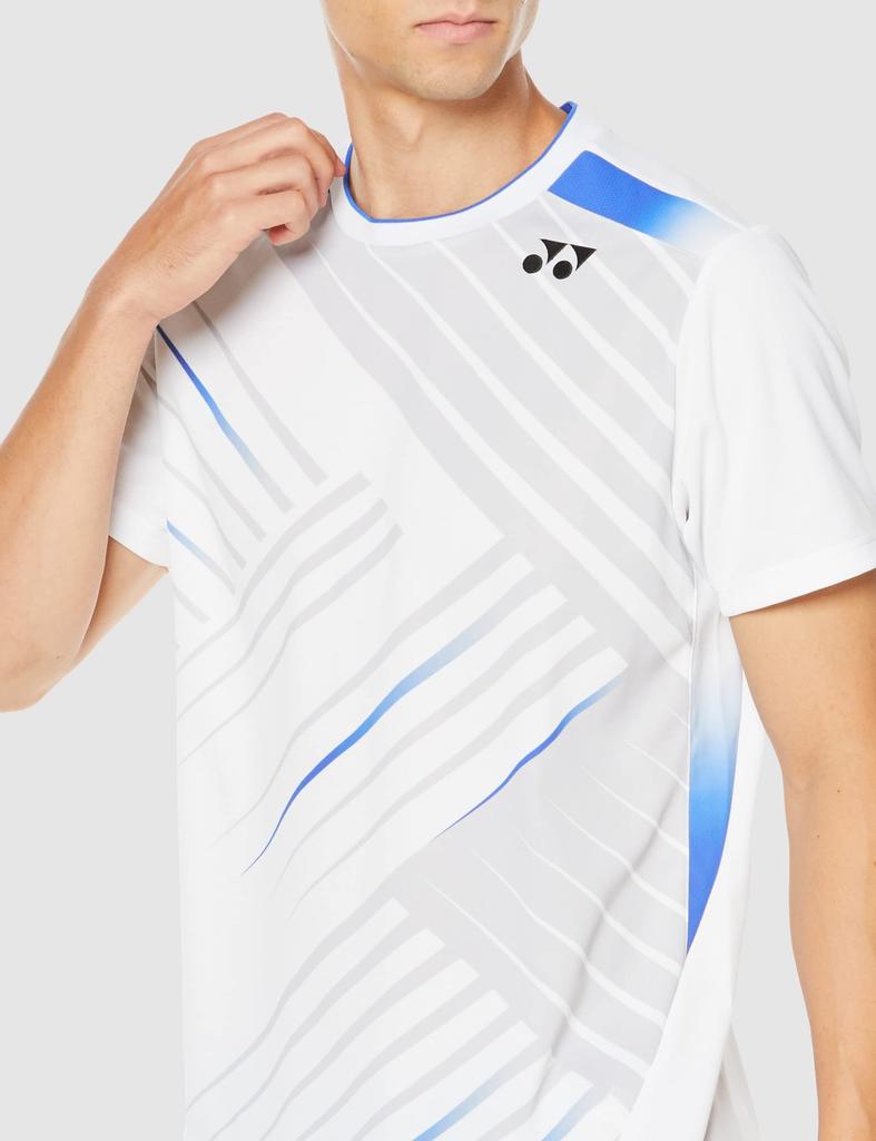 Рубашка с коротким рукавом, игровая рубашка, белая, SS [YONEX] (Подходящий стиль) (011)