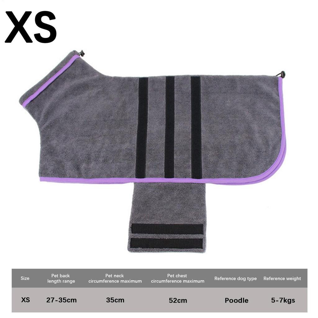 Pet Bathrobe Soft Super Absorbent Microfiber Towel Pet Bathrobe Jacket For Home Grooming Winter Puppy Swimming Bathing Rainy