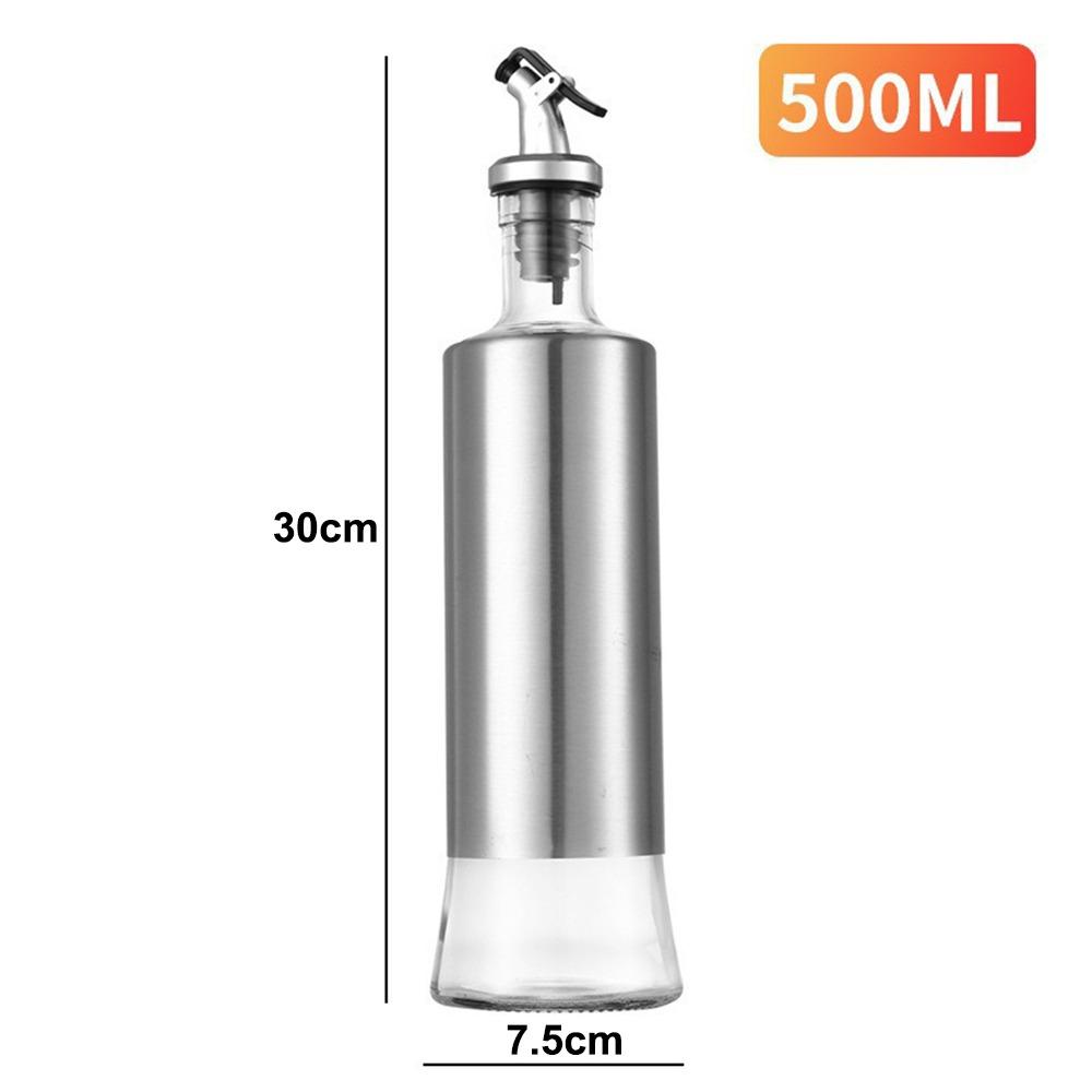 200/300/500 мл бутылка для приправ стеклянная нержавеющая сталь горшок для масла новый контейнер для масла кухонные принадлежности