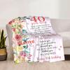 Personalized Floral Birthday Blanket 40 Years Loved Home Customize Your Name Blankets Soft And Cozy For All Seasons Suitable For Picnics Sofas Offices