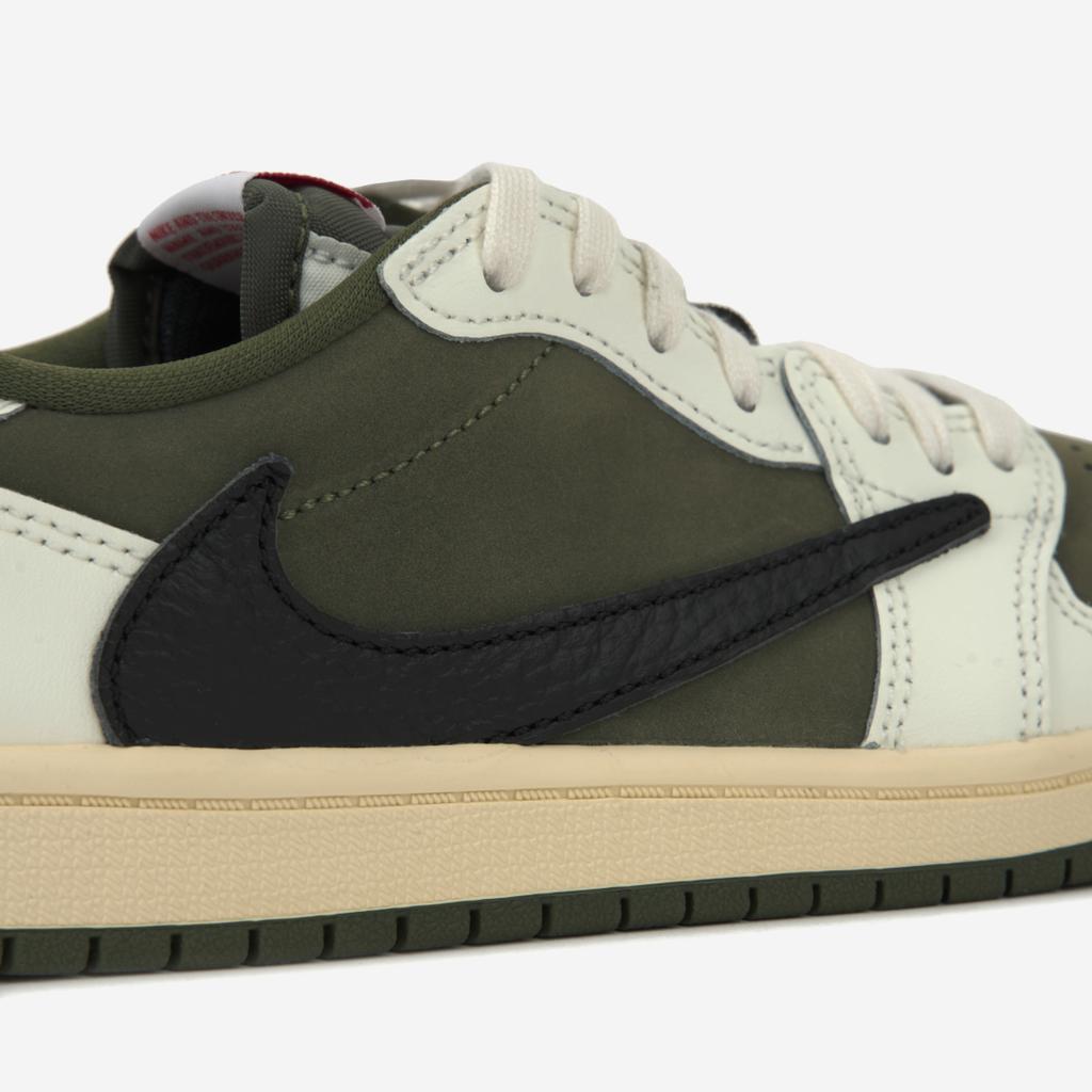 Кроссовки Travis Scott x Air Jordan 1 Retro Low OG SP PS Reverse Olive / Medium Olive Kids Green Black Sail DO5442-200