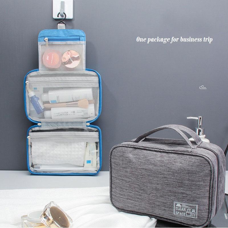 Дорожная портативная женская косметичка, подвесная сухая и влажная разделительная стирка, косметичка, органайзер для туалетных принадлежностей, косметичка для хранения