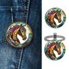 1Pc Brooch Gift Horse Pattern Fashion Multicolored Exquisite Metal Jewelry Keychain