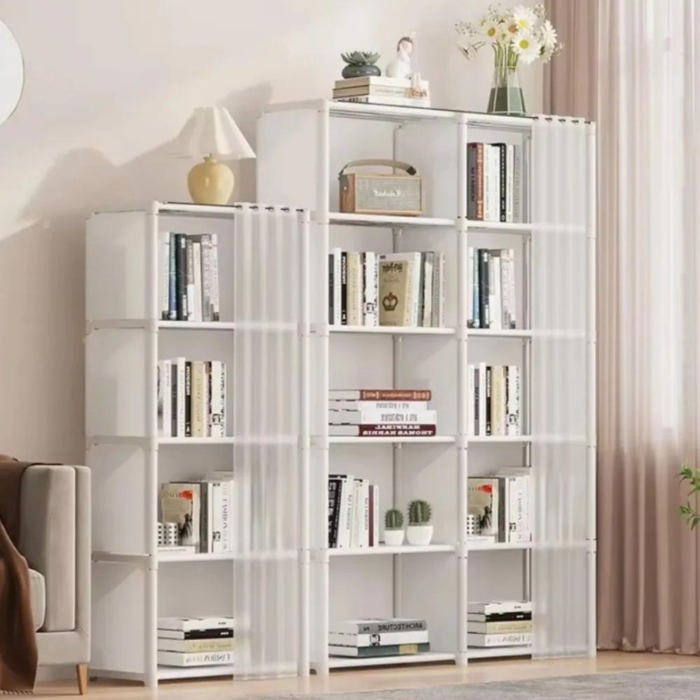 Dustproof Bookshelf Strong Load-bearing Capacity Cloth Wardrobe Simple Wardrobe Simple High-capacity Multipurpose Storage Rack