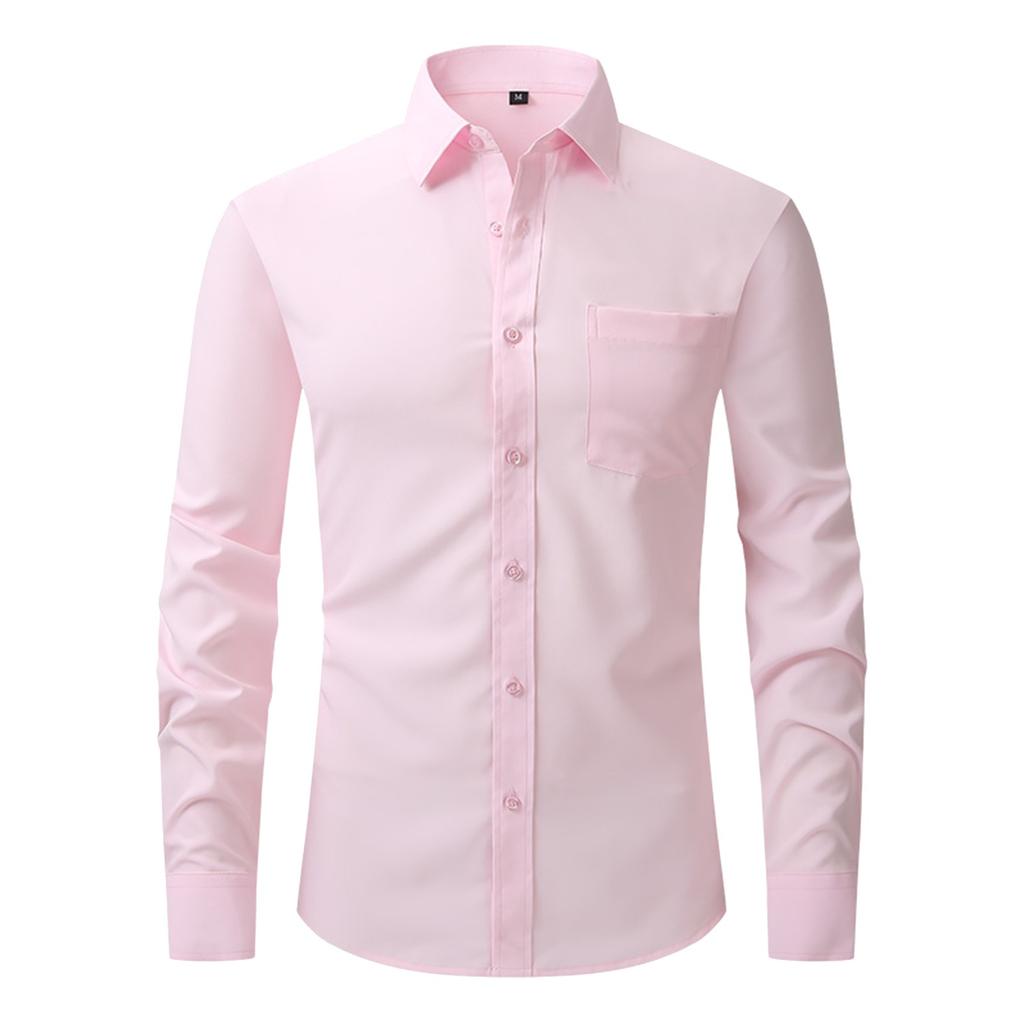 Four Side Stretch Shirt Men's Business Casual Long Sleeve Shirt