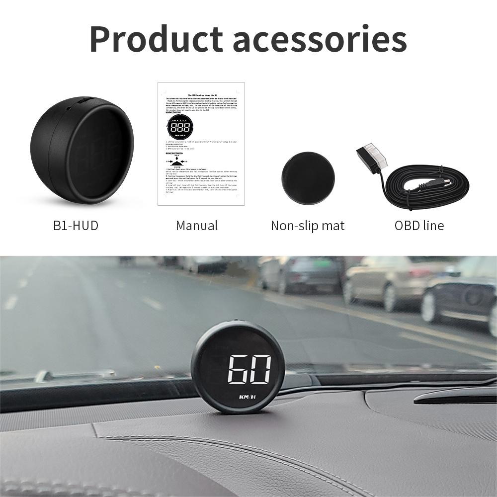 OBD2 Проекционный дисплей Спидометр С расходом топлива Температурой Настраиваемый B1 Автомобильный Круглый OBD Авто Электронный