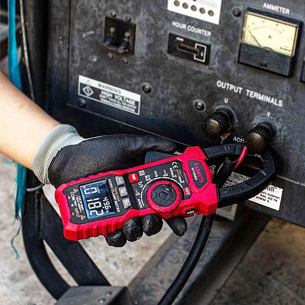 Измерительные клещи KAIWEETS HT208D INRUSH, датчик NCV, тестер электрических розеток GFCI, тестирование нулевого провода и провода под напряжением