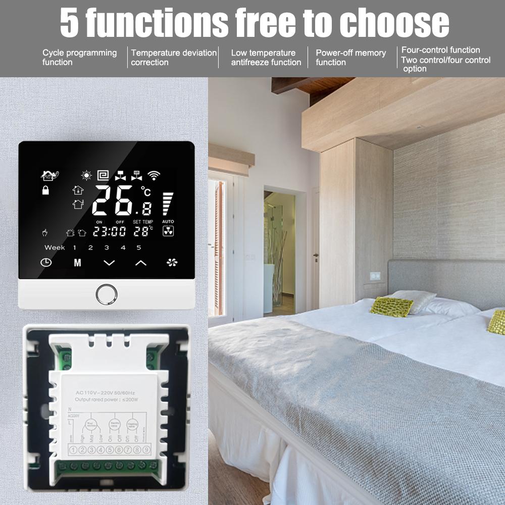 WiFi Smart Thermostat 5+2 Программируемый Энергосберегающий 3A Водонагреватель Tuya Голосовое Управление Термостат