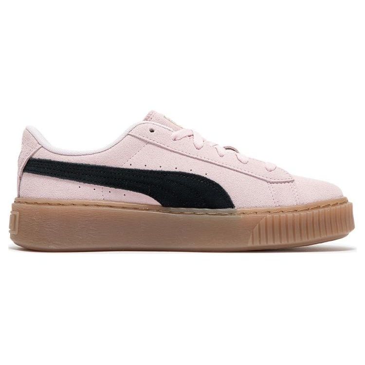 Puma Suede Platform Cutout - Pearl Pink Black Women Sneakers Gold 397233-05