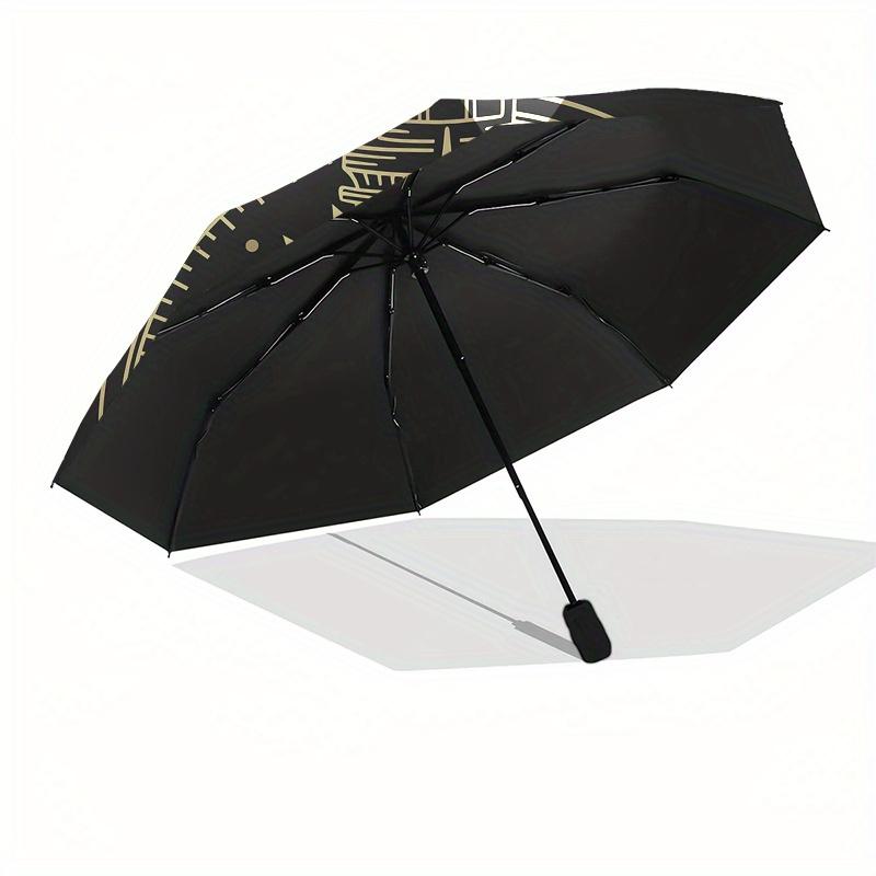 Compass Rose with Lighthouse - Nautical DecorUmbrella, Portable 3-Fold Umbrella for Men & Women,Christmas Gift ES103
