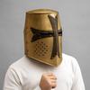 Brass Crusader Helmet , Knight Great Helmet , Templar Cosplay Helmet, Halloween Gift, Best Gift For Him