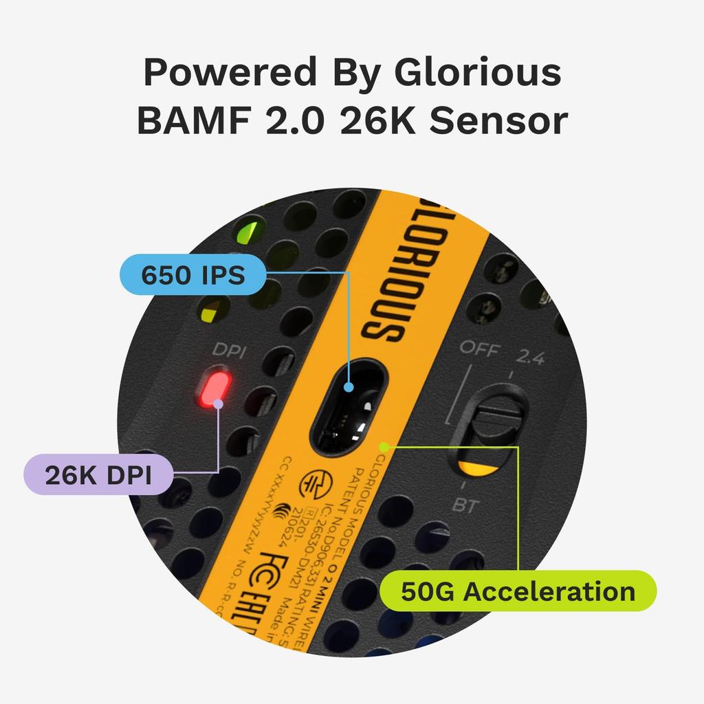 Glorious Model O 2 Mini Wireless Matte Black Gaming Mouse MS0742 Wired/Wireless GLO-MS-OMWV2-MB