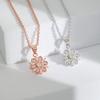 Octagonal Star Snowflake Necklace Japanese and Korean Version Simple Rose Gold Six Point Star Necklace