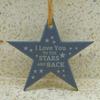 Darling Souvenir MADE WITH LOVE I Love To The Stars And Back Выгравированный звездный шифер Висячие украшения для рождественской елки со строкой Персонализированное сообщение