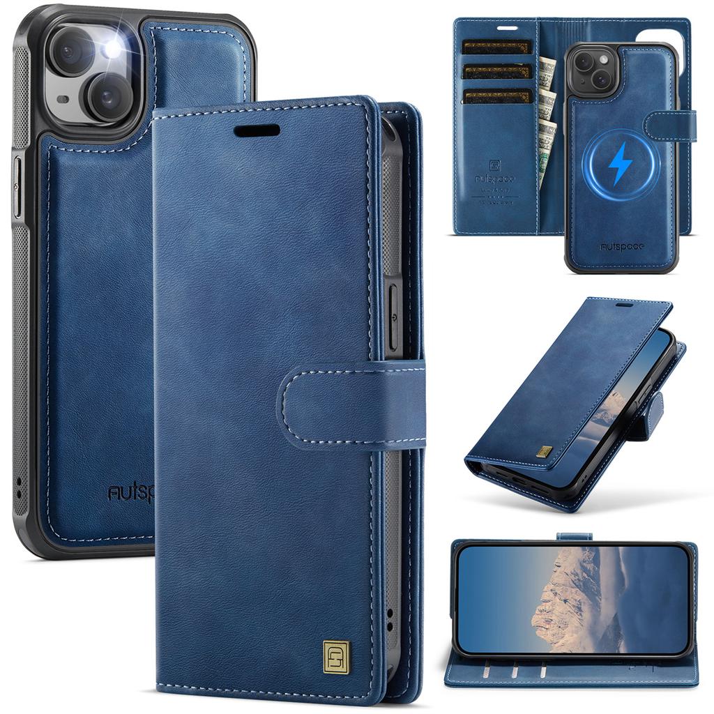 2-in-1 Magnetic Detachable Wallet Case for iPhone 13/13 Pro/13 Pro Max - PU Leather, Card Slots, MagSafe Charging, 360° Protection & Kickstand