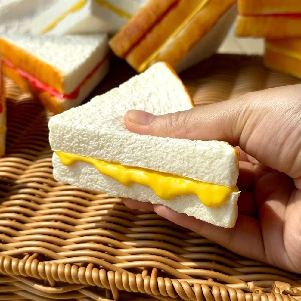 Slow Rising Sandwich Squeeze Toy Prank Decoration Sensory Fidget Bread Funny