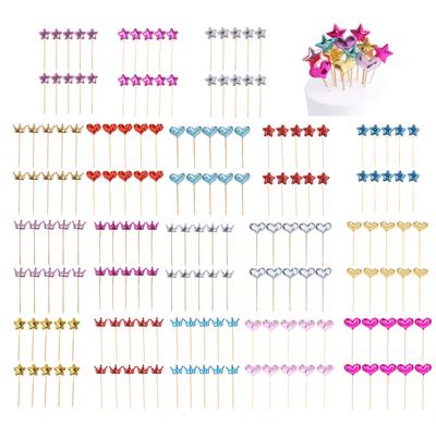 10 шт. красочных украшений для торта, многообразие форм, украшение для торта на день рождения, свадебные принадлежности, украшения для детского душа