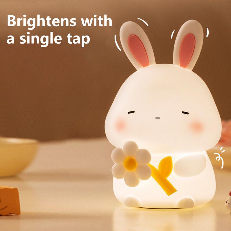 Ночник-кролик, прикроватная лампа для кормления грудью, диммируемый, перезаряжаемый ночник для детской, декор комнаты для девочек, мальчиков, малышей