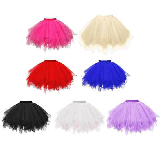 Женская тюлевая юбка с высокой талией, однотонная танцевальная одежда, нижняя юбка, многослойная вечерняя балетная юбка, уличная одежда