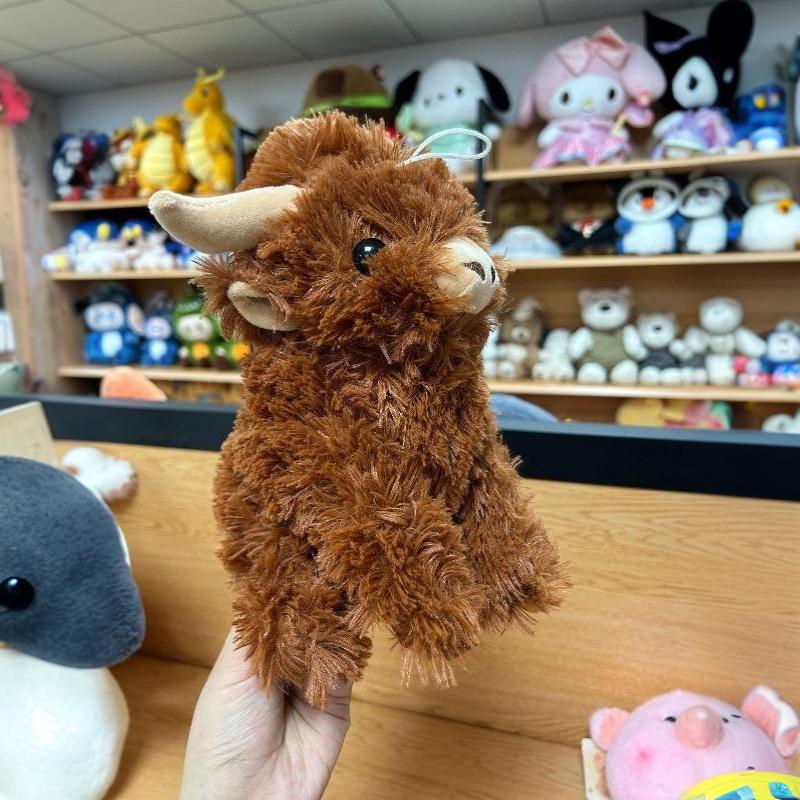 Пушистая корова, мягкая плюшевая игрушка, приятная для кожи ткань, нетоксичная, безопасная для детей, подарок на день рождения, декор для спальни, детской комнаты