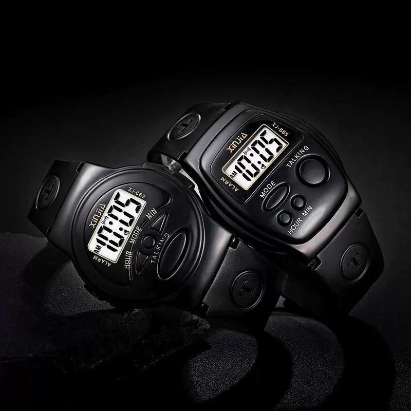 Цифровой голосовой отчет Пожилые часы с объявлением времени для пожилых и слепых пользователей