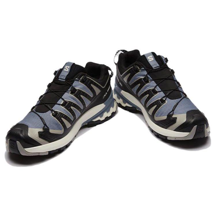 SALOMON XA Pro 3D V9 GTX Round Toe Lace-Up Waterproof Supportive Traction Low-Top Outdoor Functional Shoes Men Shoes Blue Gray 472706