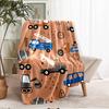 excavator Theme Printed Blanket - Perfect for Couch, Bed, Travel & Outdoor Use | Machine Washable, Cozy & Durable.