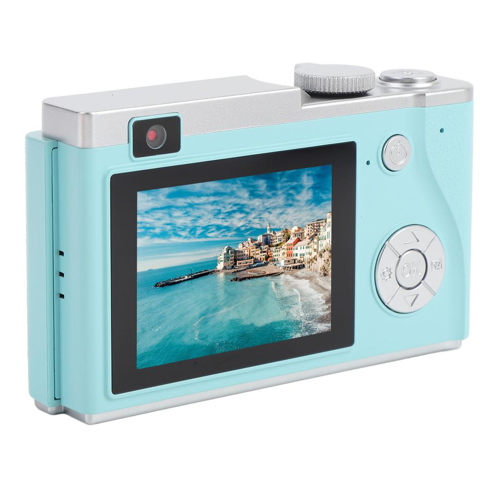 4K Digital Camera 64MP HD 2.4 Inch IPS Screen 16x Digital Zoom Compact Travel Camera with Built in Mic for Teens