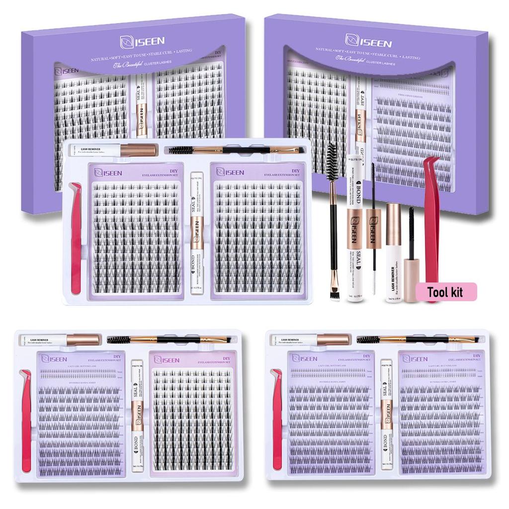 Набор для самостоятельного наращивания ресниц «Сделай сам», набор для наращивания ресниц «Сделай сам», отдельные ресницы большой емкости с креплением для ресниц, средством для удаления клея, пинцетом и щеточкой