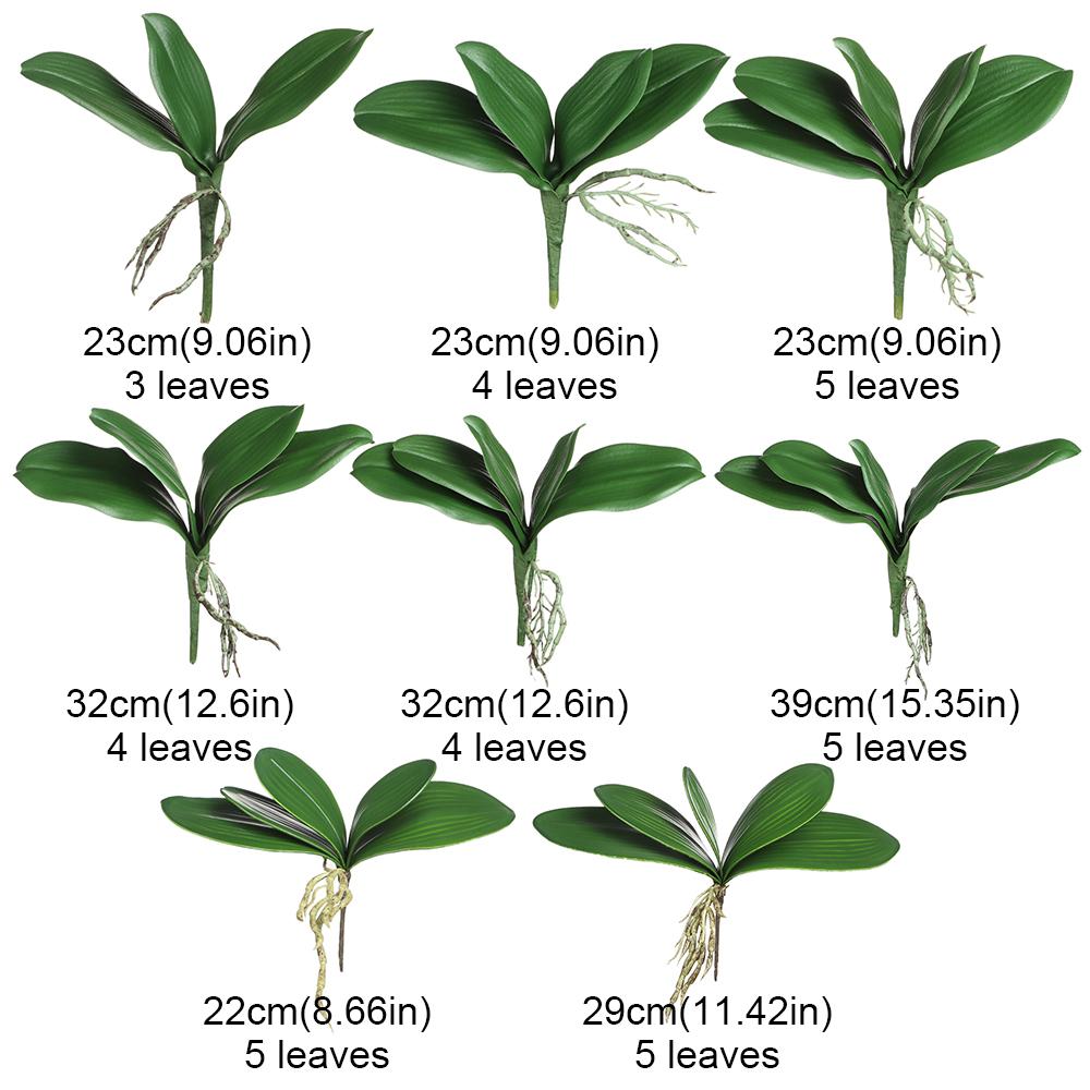 Украшение Декоративные цветы Имитация листьев Лист фаленопсиса Пластиковая трава Искусственные растения