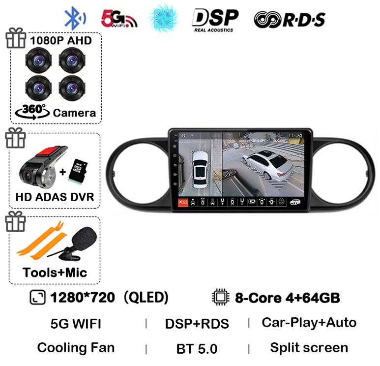 Android 14 Carplay Auto Для Toyota Corolla Rumion Tacoma Автомагнитола Мультимедиа Навигация GPS BT Видеоплеер Стерео Авторадио 4G