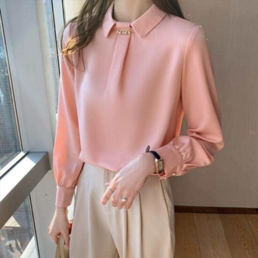 Navava Daily Brooch Collar Blouse Nb1203